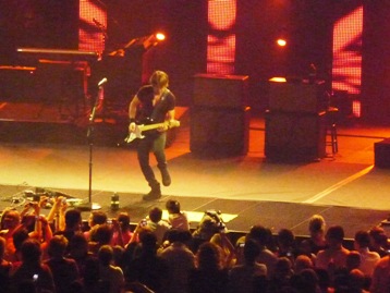 Keith Urban playing another brilliant guitar solo. Photo by Steve Yanko.